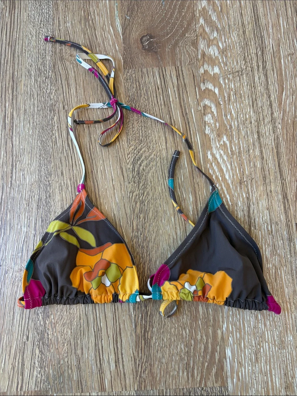 SYLA Floral Tie-String Bikini Set - Yellow & Multicolor women’s size III - Picture 3 of 7